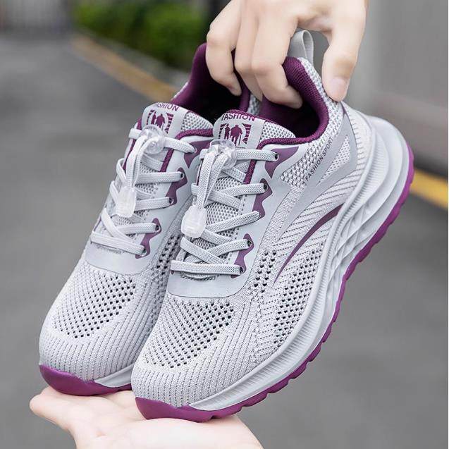 老人鞋女夏季妈妈鞋透气网面鞋女休闲运动鞋防滑软底中老年健步鞋