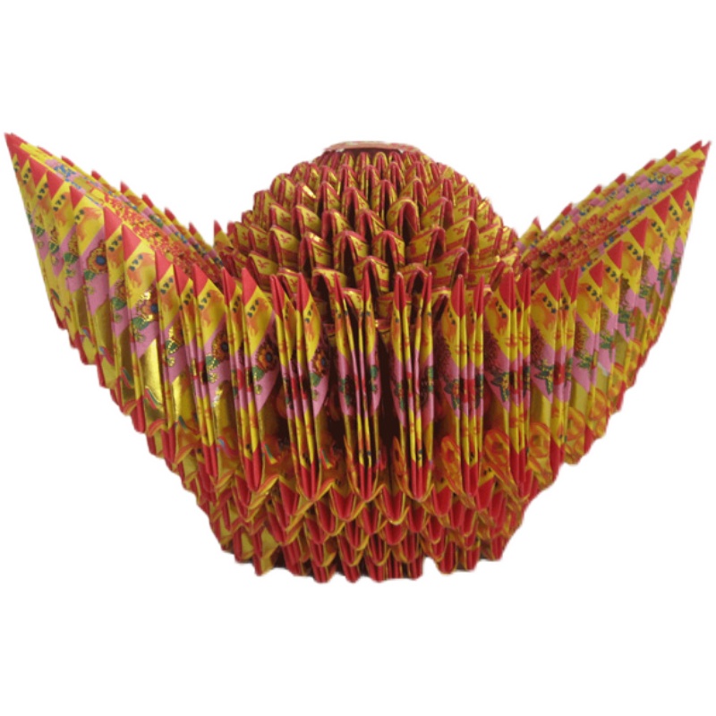 彩色印刷纸特色手工艺品折纸品红色中号大号元宝折叠文化用品个