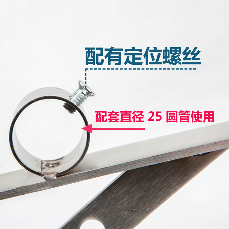 大黑牛304不锈钢阳台晾衣杆晾衣架三角架侧装固定式外伸侧墙晒衣