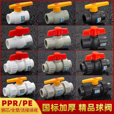 水管管件门钢芯球热熔活接门全塑冷水管关