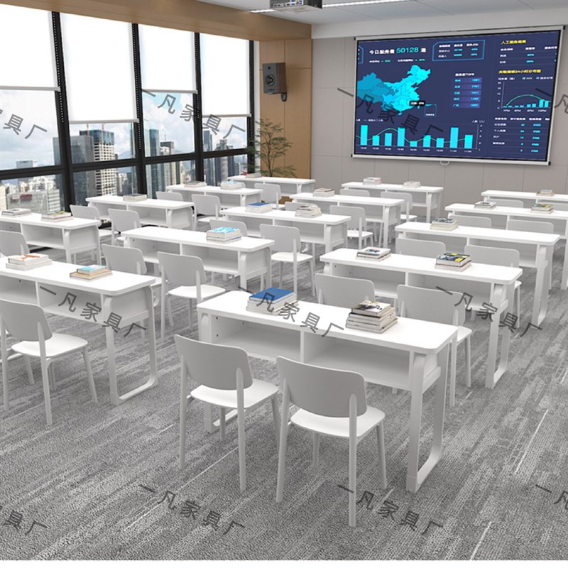 学校会议桌培训课桌椅教室桌椅组合办公桌拼接长条桌书桌2024新款