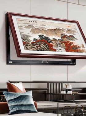 大尺电表箱装饰画山水画免打配电箱遮挡挂画壁画