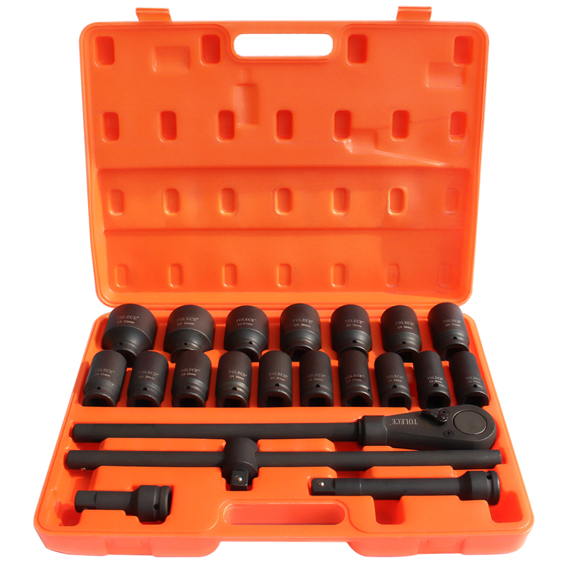 拓力士重型套筒扳手 3/4寸套装26件六角梅花12角组合快速汽修工具