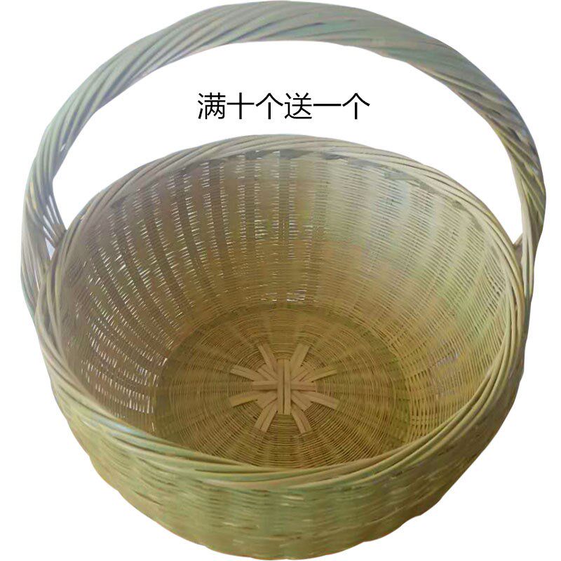 竹子编制品竹编提篮大号纯手工菜篮子竹筐竹篓购物篮环保菜篮