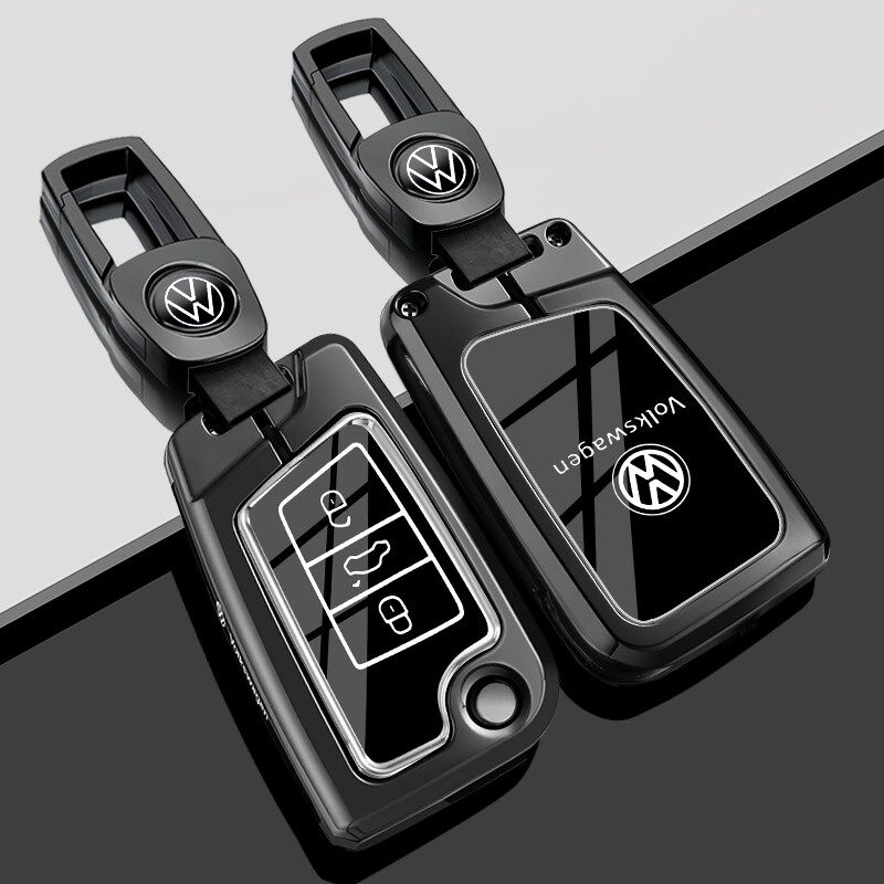 大众朗逸钥匙速腾途岳宝来探歌途安探影olo汽车专用金属包壳扣