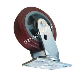 寸加重型轴承聚氨脂U静音耐磨万向轮固定轮工业手推车脚轮子