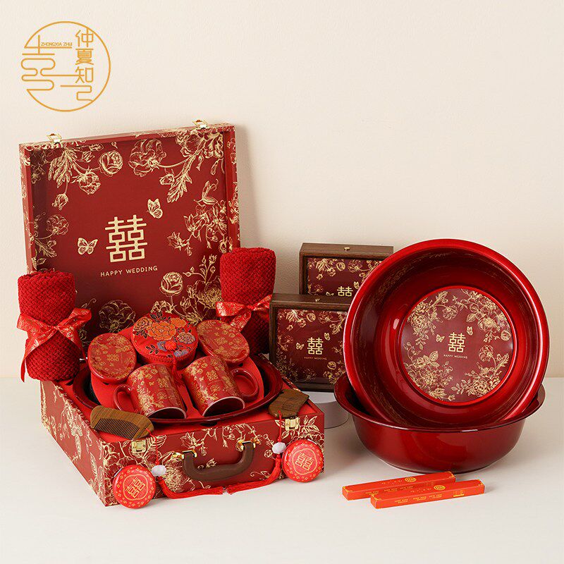 仲夏知己陪嫁装新娘备婚嫁妆女方全结婚繁洗漱用品大全