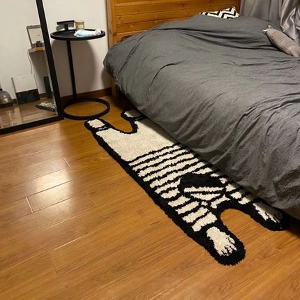 UI卧室床边长条地毯房间客厅茶几毯儿童创意卡通吸水机洗地垫