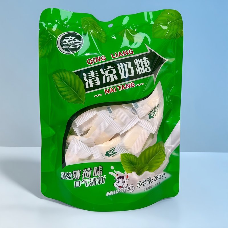 薄荷味清凉奶糖嚼劲十足 清新爽口 不沾牙 还是小时候的味道