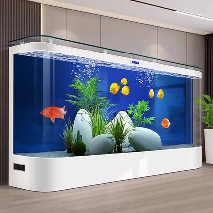 特大型免换水鱼缸客厅2024新款公司家用过滤制氧一体水族箱
