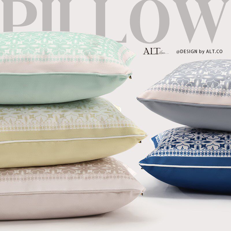 高端沙发抱枕套不含芯客厅轻奢高级感床上粉色腰枕长方形靠背靠垫