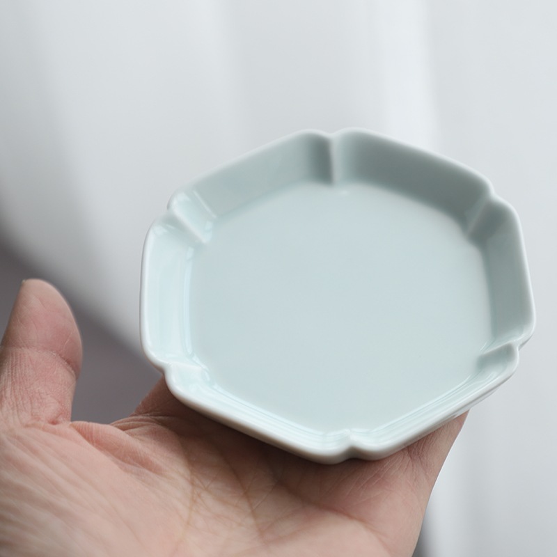山水一间家用陶瓷酱料碟景德镇陶瓷餐具实用小碟子配件茶具杯托