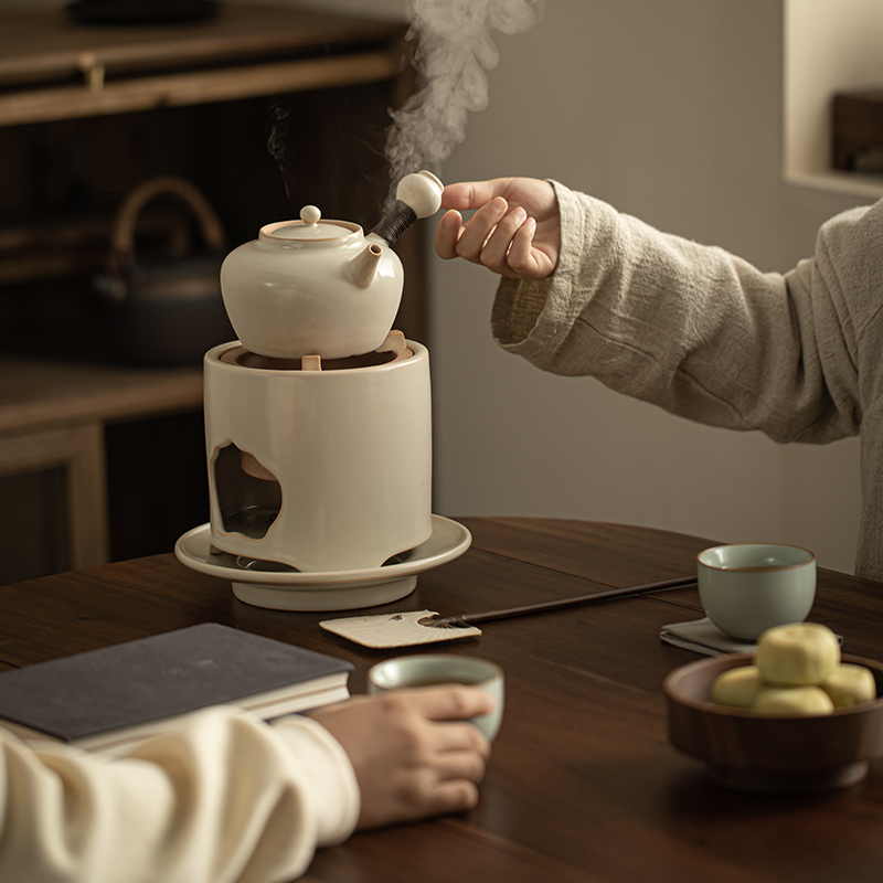 苏打釉围炉煮茶陶壶室内家用日式户外养生壶烤火炉碳炉煮茶器