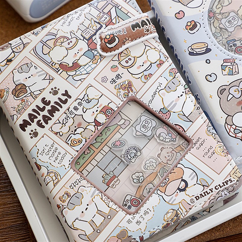 麦乐小家亚克力摇摇乐手帐本彩页插画笔记本子日记本记事本手账本
