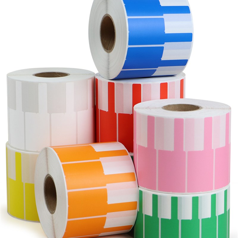 强粘彩色线缆标签纸刀型贴纸通信电缆电源电线不干胶机房线标网线