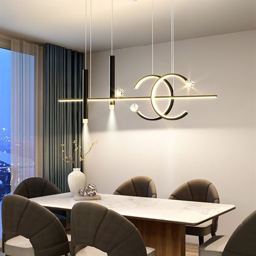 餐厅吊灯带风扇一灯两用家用餐厅风扇灯时尚轻奢吧台创意浪漫吊灯