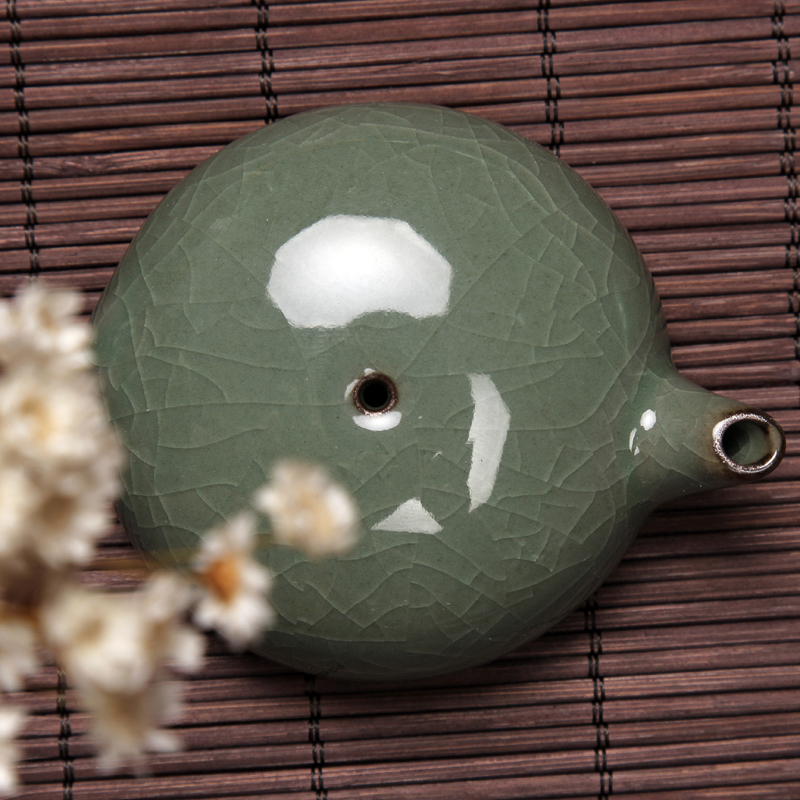 青瓷手工水滴 陶瓷器文房四宝摆件毛笔书法用品墨水砚台 砚滴