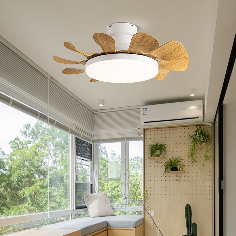森林风风扇灯10叶大风力卧室吸顶吊扇灯 变频电风扇家用灯扇新款