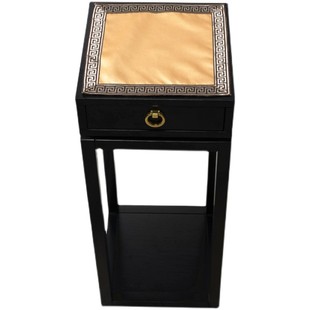 新中式花架垫置物架盖布角几垫方几垫炕几垫绸缎布艺花盆架防尘垫