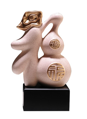 新中式葫芦酒柜装饰品摆件家居客厅书房玄关陶瓷工艺品新房乔迁礼