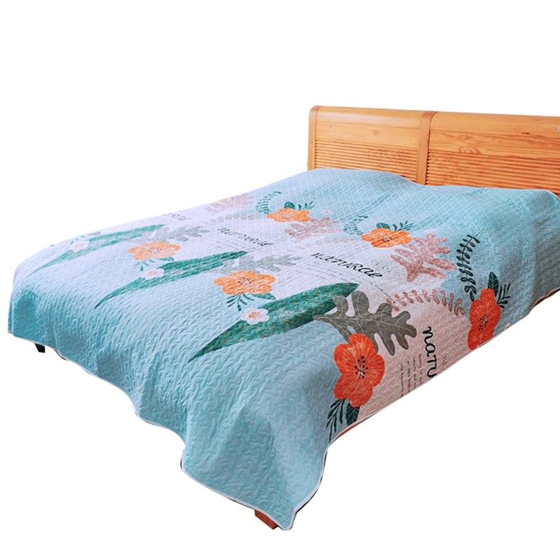 韩式双面两用蓝色夹棉床单绗缝夏凉被榻榻米铺垫床盖单件床上用品,床上用品,床单,淘宝优惠券,粉丝福利购,淘宝优惠卷