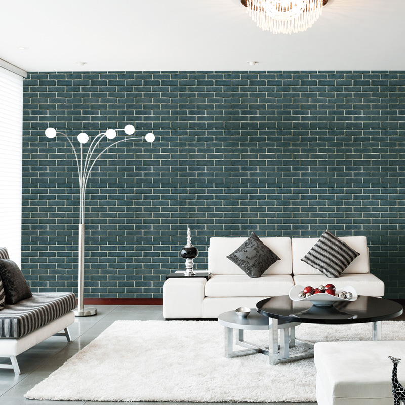 中式复古砖纹仿砖自粘墙纸3d立体自贴壁纸PVC防水背景墙店铺装饰