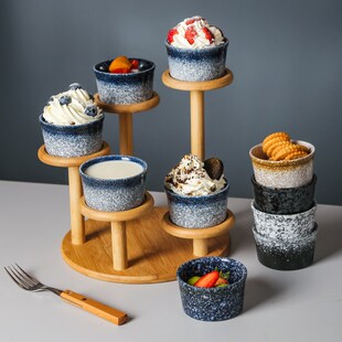 日式餐具甜品台装饰展示架零吃干果盒蛋糕烘焙水果甜品碗家用商用
