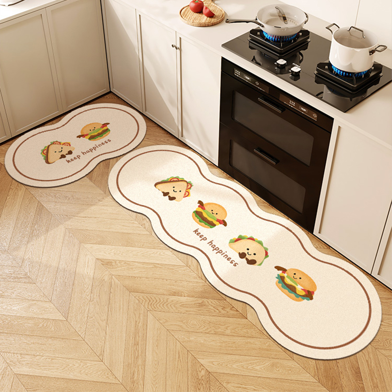 厨房专用地垫家用防滑防油可擦免洗地毯脚垫吸水吸油专用2024新款