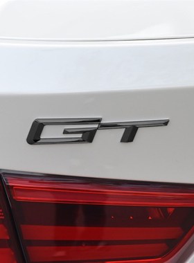 宝马GT车标 M320I 330I 328I 335I黑色后尾标 3系GT字标  车贴标