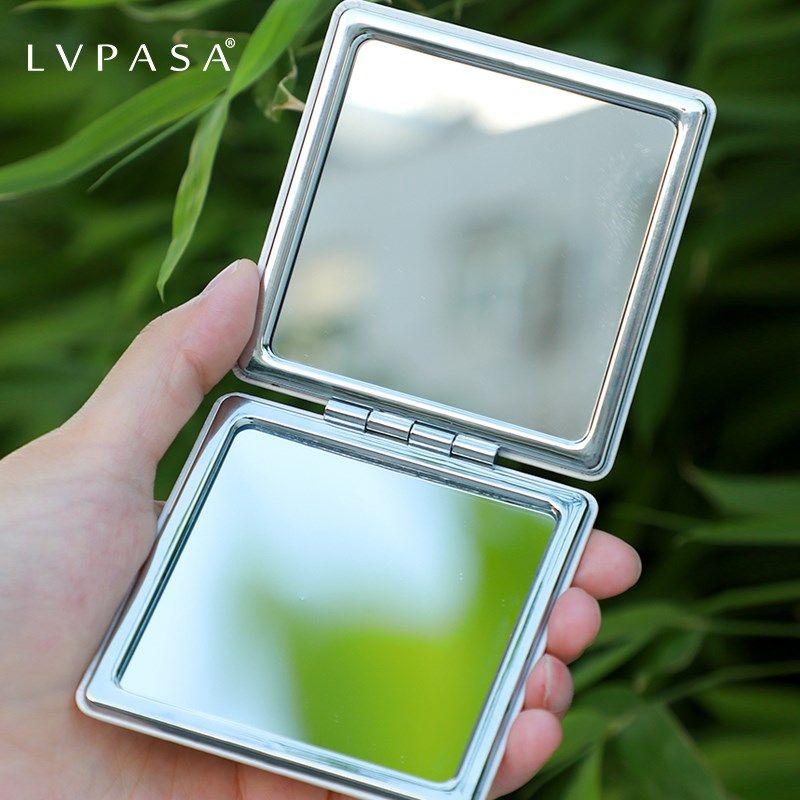 双面小镜子女随身便携带化妆镜精致男士防摔口袋折叠迷你手持圆镜