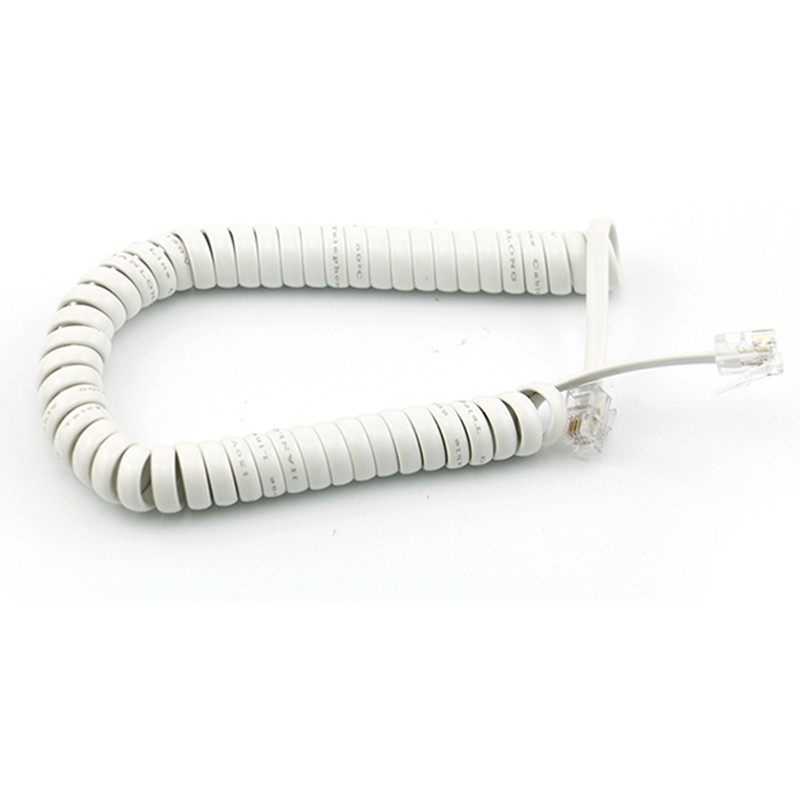 沃迪特电话听筒线铜箔丝4芯座机话筒手柄曲线耐拉不变型弹簧线