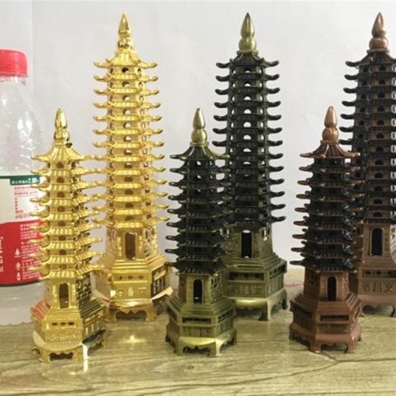 纯铜合金13层9层文昌塔摆件十三层办公室办公桌书房摆件装饰