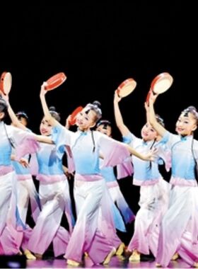 中国风儿童古典舞蹈演出服 红色秧歌服80cm-170cm身高适用 基础包