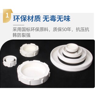 PVC检查口盖50配件75清扫口110排水管立检存水弯工程专用内螺盖子