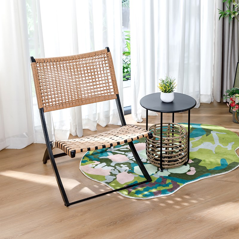 阳台休闲躺椅家用懒人午休靠背折叠椅户外庭院花园藤椅茶桌椅组合