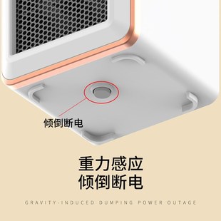 110v伏石墨烯取暖器办公室小型电暖气家用节能热风机小太阳电暖风