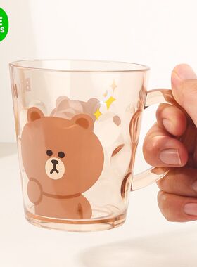 儿童宝宝刷牙杯带漱口把手高颜值喝水杯子男女家用果汁卡通茶杯