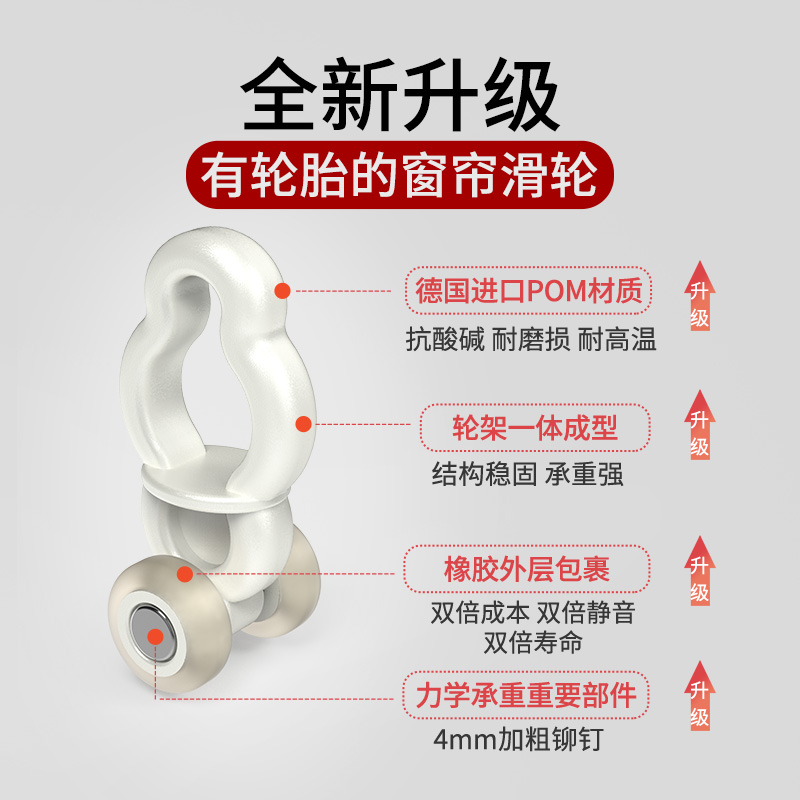 窗帘轨道双轨静音双轨道滑道双排滑轨滑轮窗帘杆顶装导轨弯轨U型L