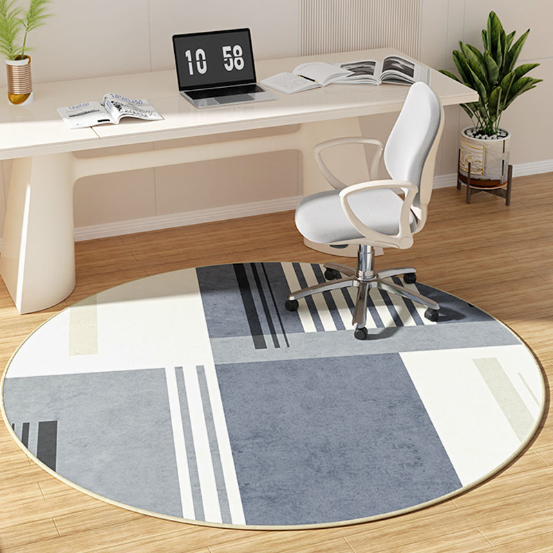 圆形地毯电脑椅卧室客厅转椅垫家用书房防尘衣帽间梳妆台沙发地垫