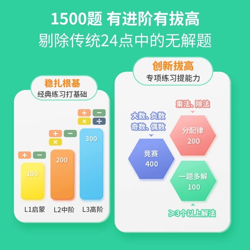 北极星光年智能24点学练机心算推理数学思维学生四则运算益智玩具