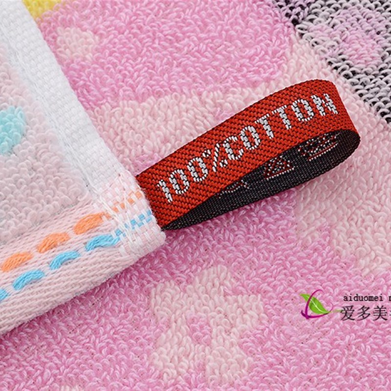 3030厘米方巾带挂绳家用洗脸洁面巾幼儿园擦手巾定logo毛巾