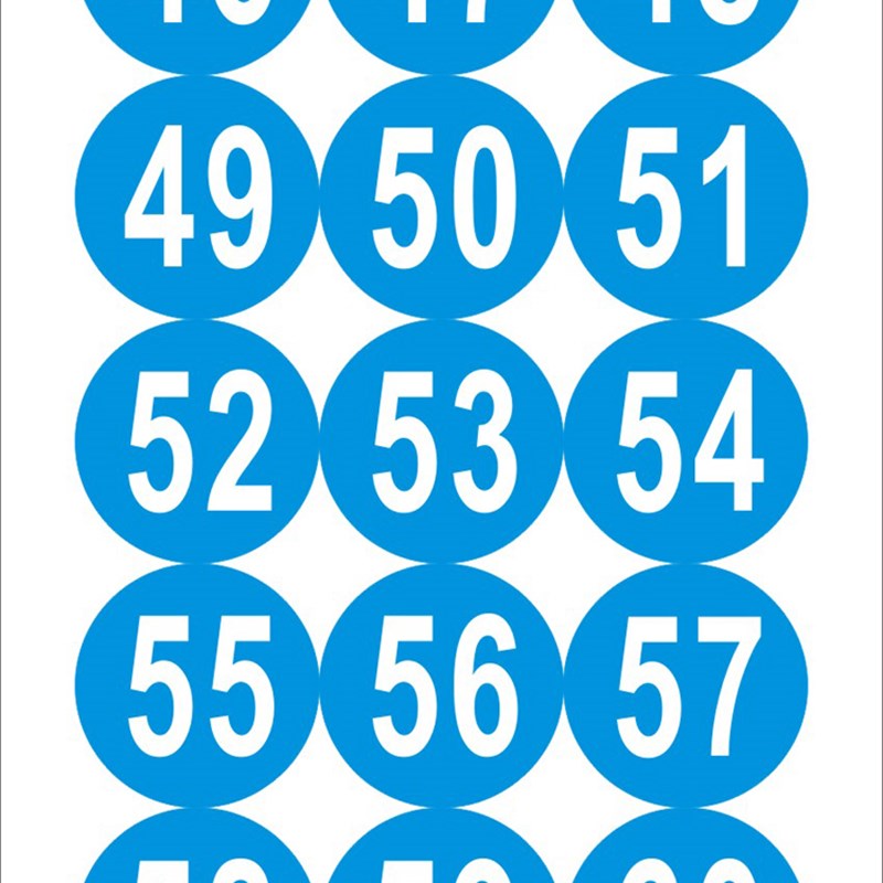 8CM大号防水圆形数字贴不干胶顺序标签楼梯活动号码贴纸1-600号牌
