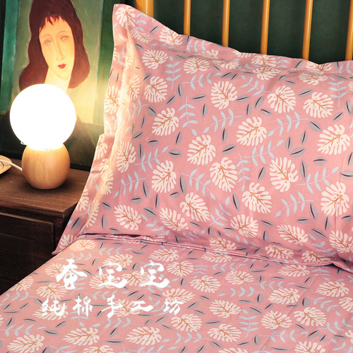 粗布床单三件套老粗布全棉帆布纯棉枕套向日葵雏菊单人双人1.8m