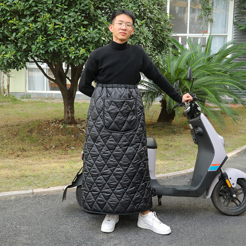 冬天骑电动自行车防寒棉围裙保暖加绒挡风被防风罩盖腿护膝男半裙