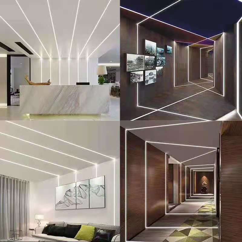 定制 led线条灯铝合金灯槽嵌入式 灯带卡槽硬灯条线形灯线性衣柜