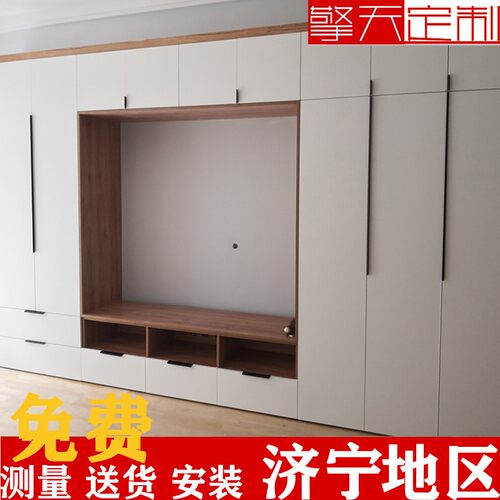 济宁金杉木衣柜衣帽间榻榻米整体全屋定制简约北欧衣橱定做工厂店