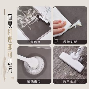 侘寂风L型厨房专用地垫防滑防水防油耐脏脚垫可擦免洗拐角U形地毯