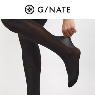 及图GNATE 2双长筒丝袜男士黑色油光滑超薄过膝高筒性感薄款丝袜