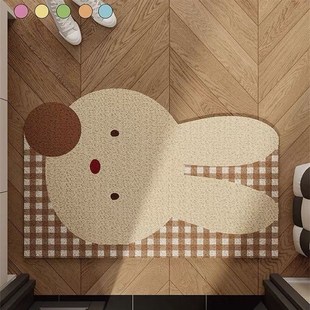 曲奇兔子卡通入户门地垫丝圈垫防滑脚垫耐脏可裁剪进门垫玄关门外