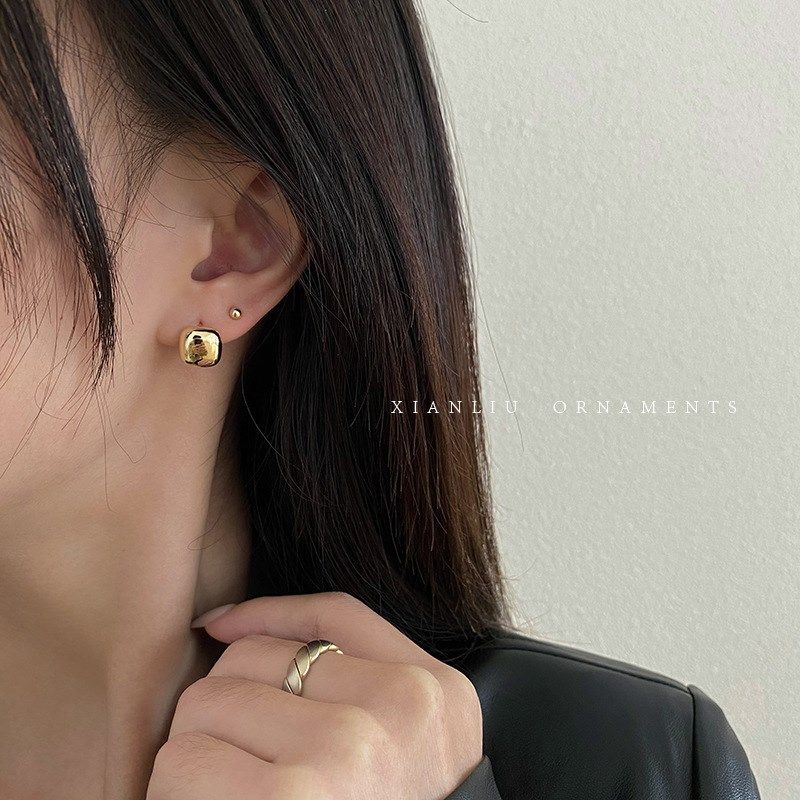 精致气质方形耳钉简约女小巧韩国百搭个性耳扣耳环2023年新款潮,节庆用品/礼品,文化创意手环,淘宝优惠券,粉丝福利购,淘宝优惠卷